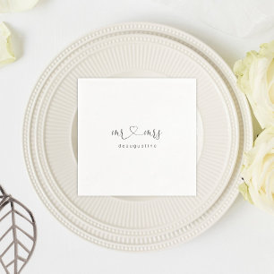 Personalised Mr & Mrs Wedding Napkin