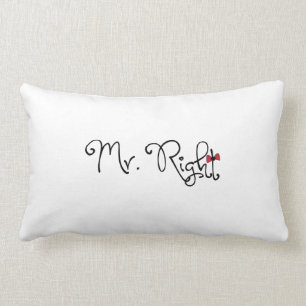Personalised Mr. Right Lumbar Pillow