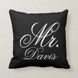 Personalised Mr. Throw Pillow