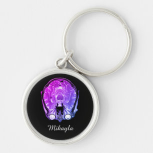 Personalised MRI Brain Scan Key Ring