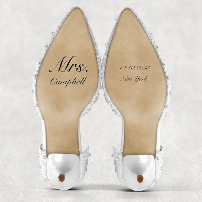 Personalised Mrs Bride Wedding Shoes Decal (Personalized Mrs Bride Wedding Shoes Decal
)