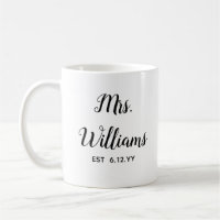 Personalised Mrs Est Your Date Bride Gift Custom