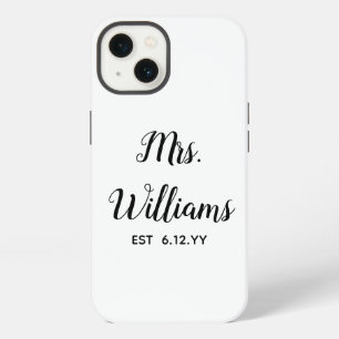 Personalised Mrs Est Your Date Present for Bride iPhone 13 Case