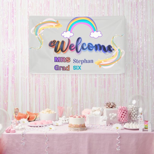 Personalised Mrs Welcome Sign | Custom Teacher Cla (Party)