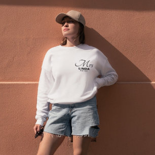 Personalised Mrs with name,Engagement, bride  Swea Sweatshirt