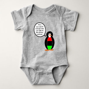 Personalised Ms Penguin African Diaspora Talking Baby Bodysuit