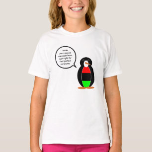 Personalised Ms Penguin African Diaspora Talking T-Shirt