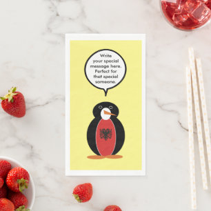 Personalised Ms. Penguin Armenia Napkin