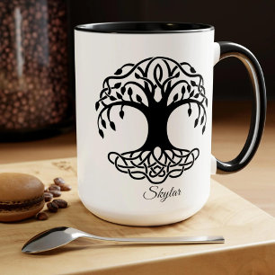 Personalised Mug Celtic Tree, Scottish Gifts