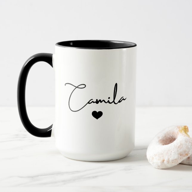Personalised Mug, Custom Name Mug, Name Mug Person (With Donut)