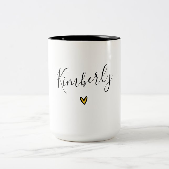 Personalised Mug with Name and heart (Center)