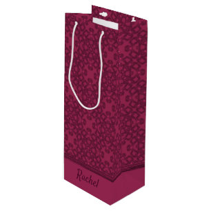 Personalised mulberry pattern wine gift bag