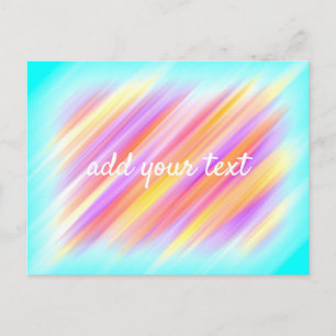 Personalised Multi Colour Cool Pattern Postcard