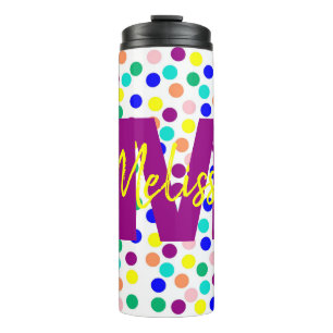 Personalised Multi colour dots Thermal Tumbler
