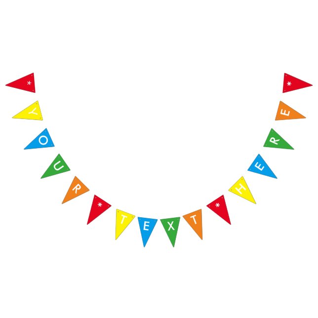 Personalised Multi-Colour Triangle Bunting (All)