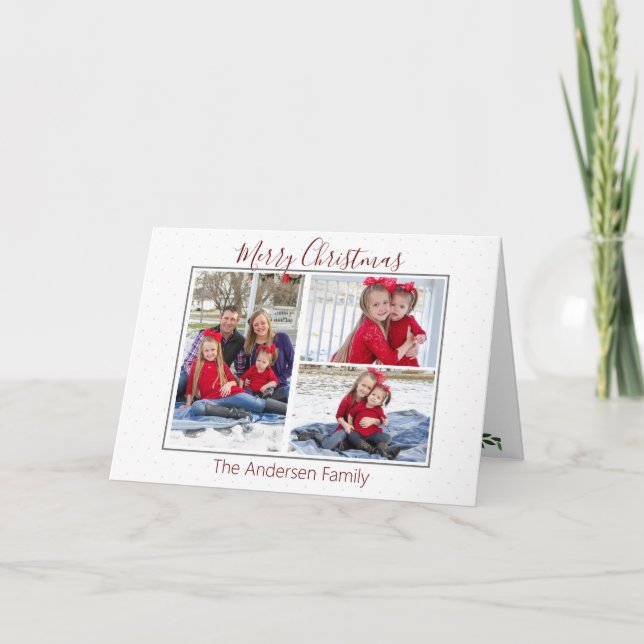 Personalised Multi Photo Christmas Holiday Card (Front)