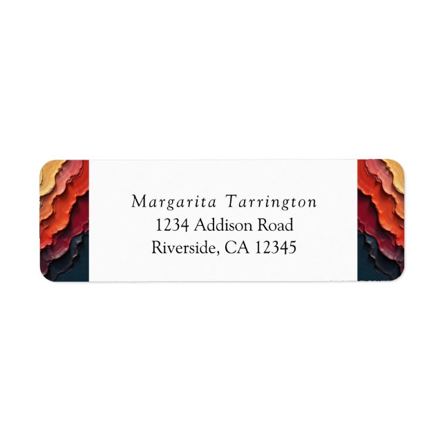 Personalised Multicolor Faux Paint Drippings (Front)