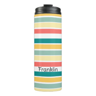 Personalised Multicolor Let's Get Beachy Thermal Tumbler