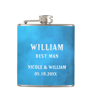 Personalised Multicolor Water Scene Hip Flask