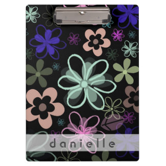 Personalised Multicolored Flower Clipboard
