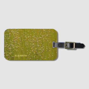Personalised Multicolored Green Florals Luggage Tag