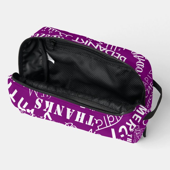 Personalised Multilingual Thank You Text Dopp Kit (Open)