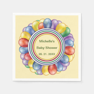 Personalised Multiple Balloon Colours Napkin