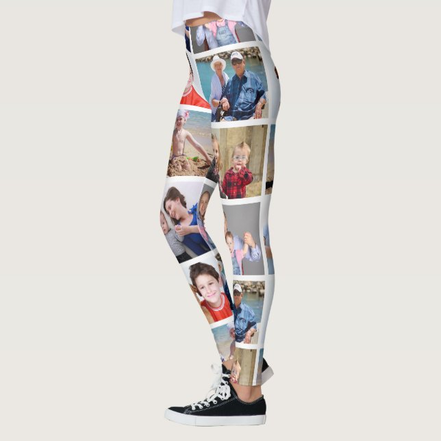Personalised Multiple Photo Collage Template  Leggings (Left)