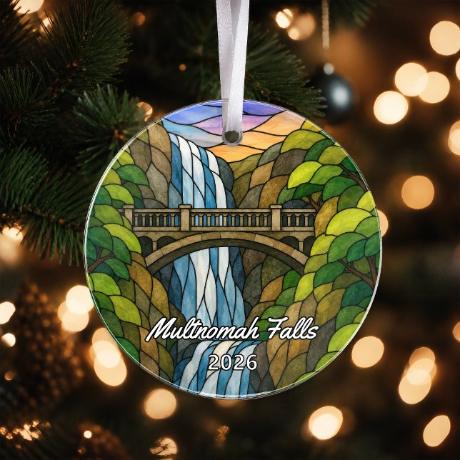 Personalised Multnomah Falls Acrylic Ornament, Cus Ornament (Creator Uploaded)
