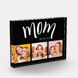 Personalised Mum 3 Photo Collage Acrylic Block
