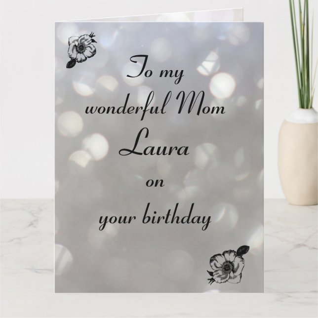 Personalised Mum Birthday Card (Front)