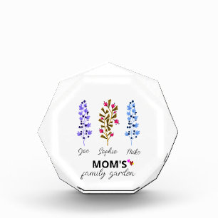 Personalised Mum Gifts Mum's Family Garden  Photo Block