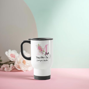 Personalised Mum Initial Travel Mug