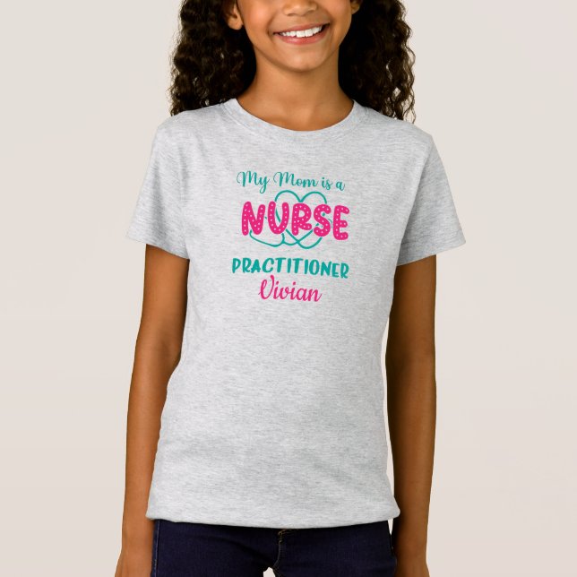 Personalised Mum is Nurse Practitioner  Grey T-Shirt (Front)