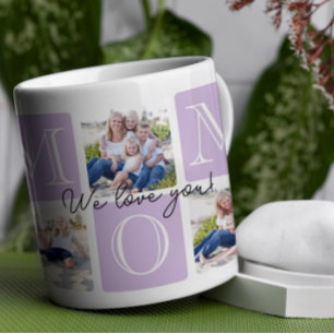 Personalised Mum Love 7 Photo Collage Coffee Mug