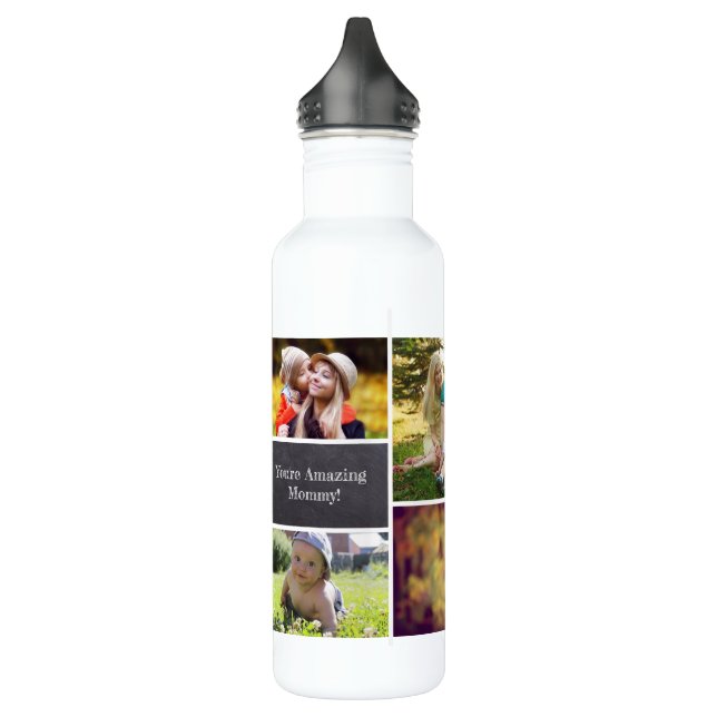 Personalised Mum Multiple Photo collage 710 Ml Water Bottle (Left)