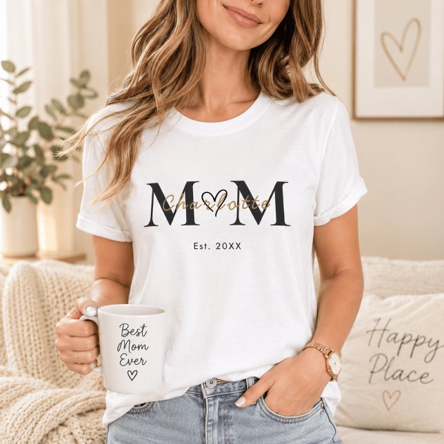 Personalised Mum Name Est Year T-Shirt Gift (Creator Uploaded)