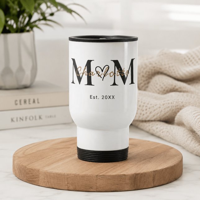 Personalised Mum Name Est Year Travel Mug (Creator Uploaded)