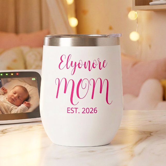 Personalised Mum Name Established Pink Script  (Creator Uploaded)