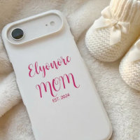Personalised Mum Name Established Pink Script 