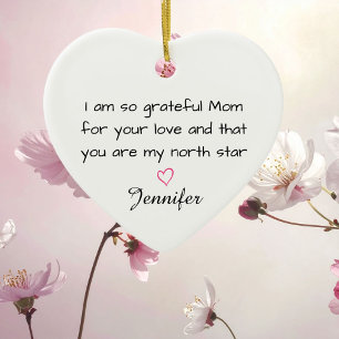 Personalised Mum North Star Custom Ceramic Tree Decoration
