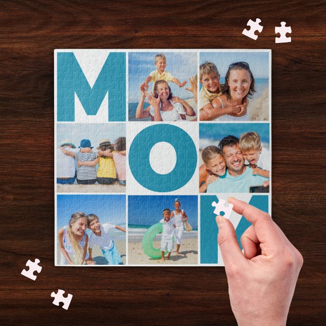 Personalised Mum Photo Collage 6 Picture Custom  Jigsaw Puzzle (Personalized Mom Photo Collage 6 Picture Custom Jigsaw Puzzle)