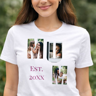 Personalised Mum Photo Collage Mother's Day Tri-Blend Shirt