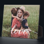 Personalised Mum Photo Love Script Plaque<br><div class="desc">She would love a thoughtful gift which she can display and look at everyday. Take on of her cherished photos with the kids/family and customise this photo easel with is. Featuring the word “Love” in an elegant script font for a touch of sweetness and modern style. Delight her with a...</div>
