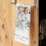Personalised Mum Photo Mother Tea Towel<br><div class="desc">Personalised Best Mum 7-Photo Collage Kitchen Towel. This custom kitchen towel is a thoughtful and practical gift for Mum that combines function with favourite family memories. The design features a 7-photo collage layout, perfect for capturing and displaying special moments in a clean, modern way. “Best Mum” is printed in grey...</div>