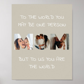 Personalised Mum Photo Quote Wall Art Print