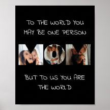Personalised Mum Photo Quote Wall Art Print