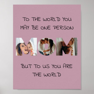 Personalised Mum Photo Quote Wall Art Print