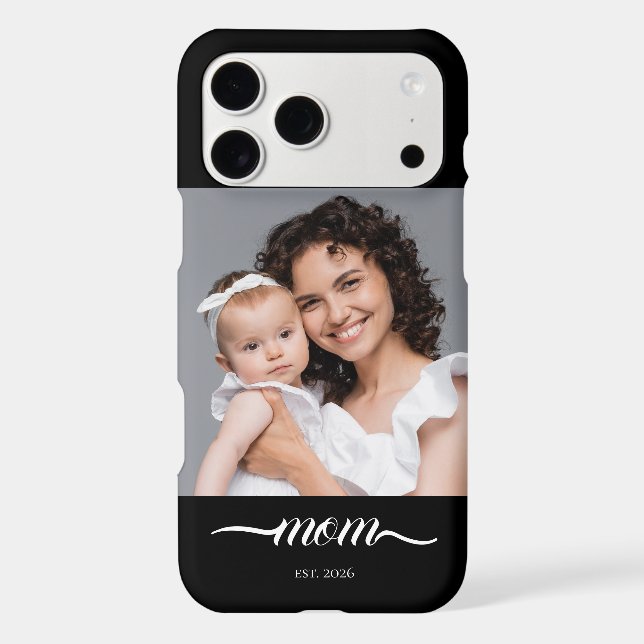 Personalised Mum Photo Year Established Modern (Back)