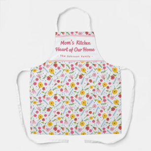 Personalised Mum’s Kitchen Floral Apron Gift